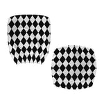 Black And White Harlequin Pattern Print Office Chair Cover