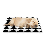 Black And White Harlequin Pattern Print Pet Cooling Mat Cover