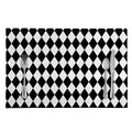 Black And White Harlequin Pattern Print Placemat