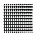 Black And White Harlequin Pattern Print Silk Bandana