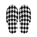 Black And White Harlequin Pattern Print Slippers