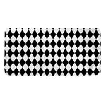 Black And White Harlequin Pattern Print Towel