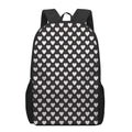 Black And White Heart Pattern Print 17 Inch Backpack
