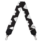 Black And White Heart Pattern Print Bag Strap