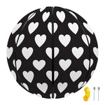 Black And White Heart Pattern Print Basketball