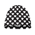 Black And White Heart Pattern Print Beanie
