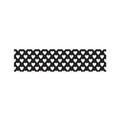Black And White Heart Pattern Print Bed Runner