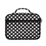 Black And White Heart Pattern Print Briefcase Bible Bag