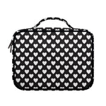 Black And White Heart Pattern Print Briefcase Bible Bag
