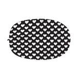 Black And White Heart Pattern Print Car Side Mirror Covers