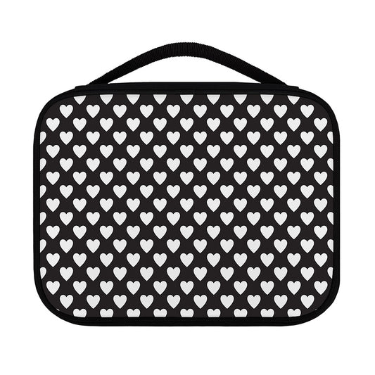 Black And White Heart Pattern Print Classic Bible Case