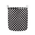 Black And White Heart Pattern Print Collapsible Laundry Basket