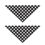Black And White Heart Pattern Print Dog Bandana