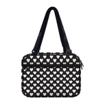 Black And White Heart Pattern Print Double Strap Bible Bag