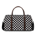 Black And White Heart Pattern Print Duffel Bag