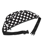 Black And White Heart Pattern Print Fanny Pack