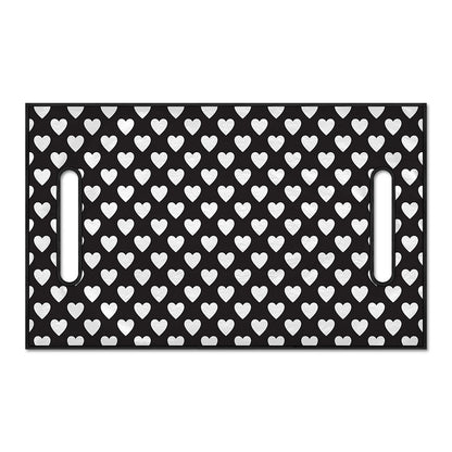 Black And White Heart Pattern Print Golf Cart Seat Cover