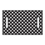 Black And White Heart Pattern Print Golf Cart Seat Cover