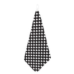Black And White Heart Pattern Print Hand Towel