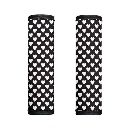 Black And White Heart Pattern Print Handle Covers