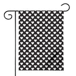 Black And White Heart Pattern Print House Flag