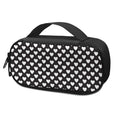 Black And White Heart Pattern Print Portable Cooler Travel Case