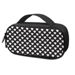Black And White Heart Pattern Print Insulin Cooler Travel Case