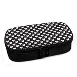 Black And White Heart Pattern Print Insulin Cooler Travel Case