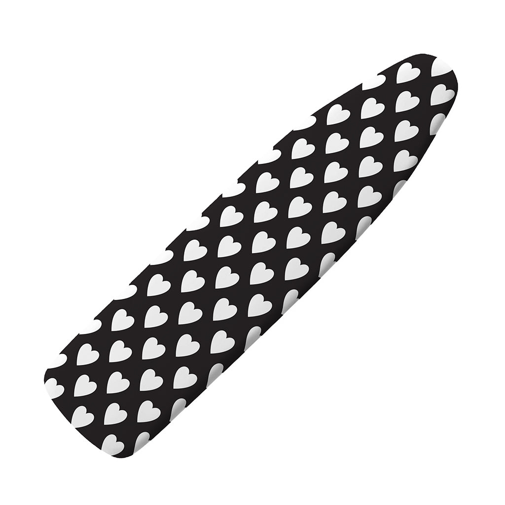 Black And White Heart Pattern Print Ironing Board Cover