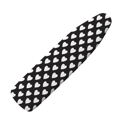 Black And White Heart Pattern Print Ironing Board Cover