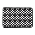 Black And White Heart Pattern Print Kitchen Mat