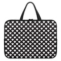 Black And White Heart Pattern Print Laptop Sleeve With Handle