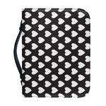 Black And White Heart Pattern Print Leather Bible Cover