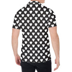 Black And White Heart Pattern Print Men's Shirt