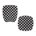 Black And White Heart Pattern Print Office Chair Cover