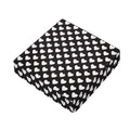 Black And White Heart Pattern Print Outdoor Seat Cushion Cover