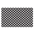Black And White Heart Pattern Print Polyester Doormat