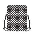 Black And White Heart Pattern Print Rectangular Crossbody Bag
