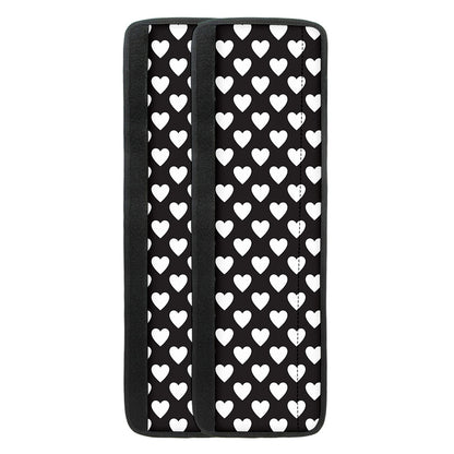 Black And White Heart Pattern Print Refrigerator Handle Covers