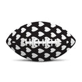 Black And White Heart Pattern Print Rugby Ball