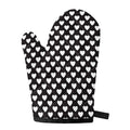 Black And White Heart Pattern Print Single Oven Mitt