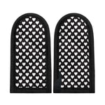 Black And White Heart Pattern Print Skillet Handle Cover