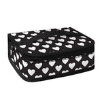 Black And White Heart Pattern Print Small Lunch Bag