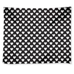 Black And White Heart Pattern Print Tapestry