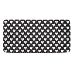 Black And White Heart Pattern Print Towel