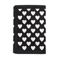 Black And White Heart Pattern Print Trifold Wallet