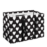 Black And White Heart Pattern Print Utility Tote Bag