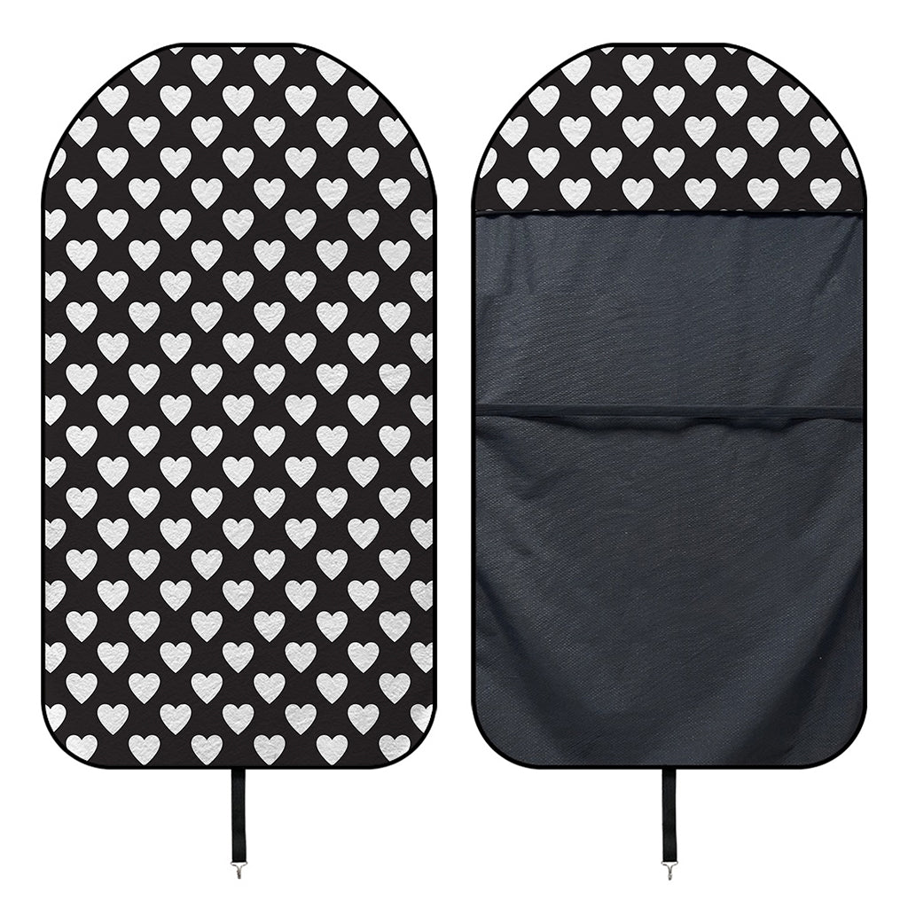 Black And White Heart Pattern Print Waterproof Car Seat Cover