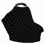 Black And White Heartbeat Pattern Print Baby Seat Cover