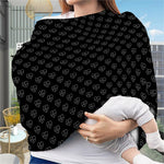 Black And White Heartbeat Pattern Print Baby Seat Cover